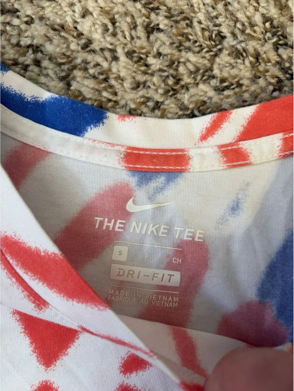 Nike Dri Fit Weight Lifting Body Building Gym Muscle T Shirt Men’s Small Tie Dye
